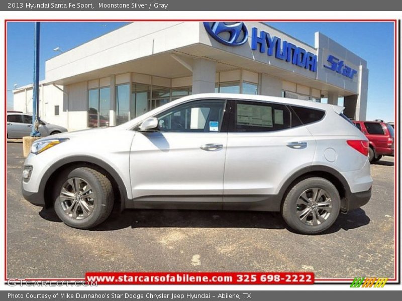 Moonstone Silver / Gray 2013 Hyundai Santa Fe Sport