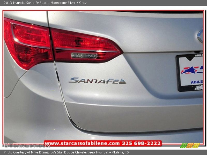 Moonstone Silver / Gray 2013 Hyundai Santa Fe Sport