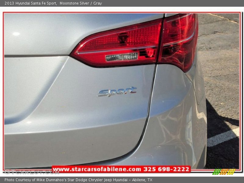 Moonstone Silver / Gray 2013 Hyundai Santa Fe Sport