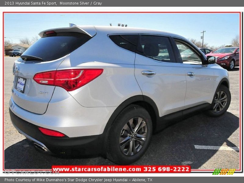 Moonstone Silver / Gray 2013 Hyundai Santa Fe Sport