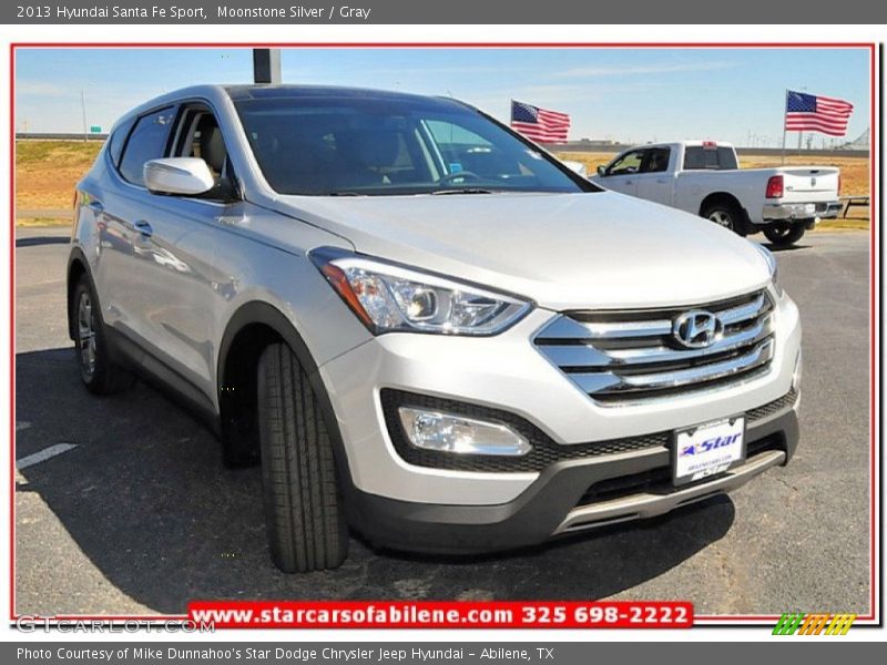 Moonstone Silver / Gray 2013 Hyundai Santa Fe Sport