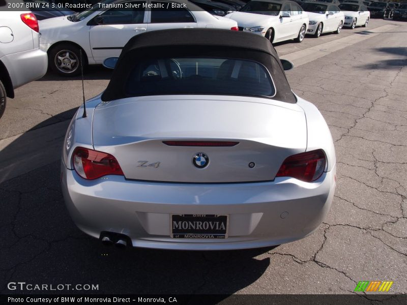 Titanium Silver Metallic / Black 2007 BMW Z4 3.0i Roadster