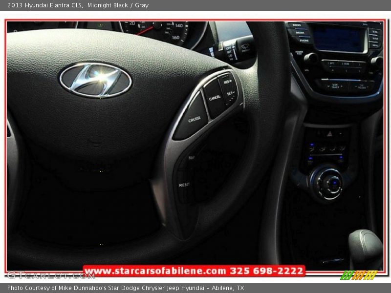 Midnight Black / Gray 2013 Hyundai Elantra GLS