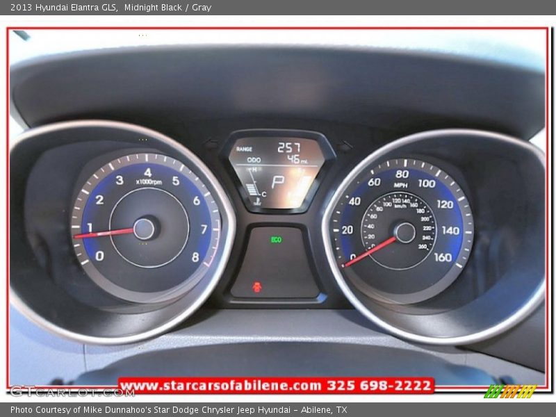 Midnight Black / Gray 2013 Hyundai Elantra GLS