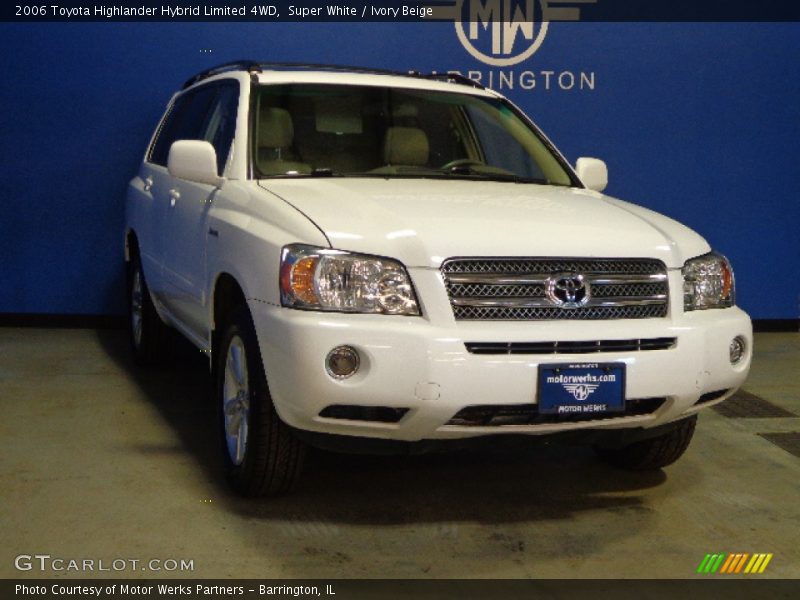 Super White / Ivory Beige 2006 Toyota Highlander Hybrid Limited 4WD