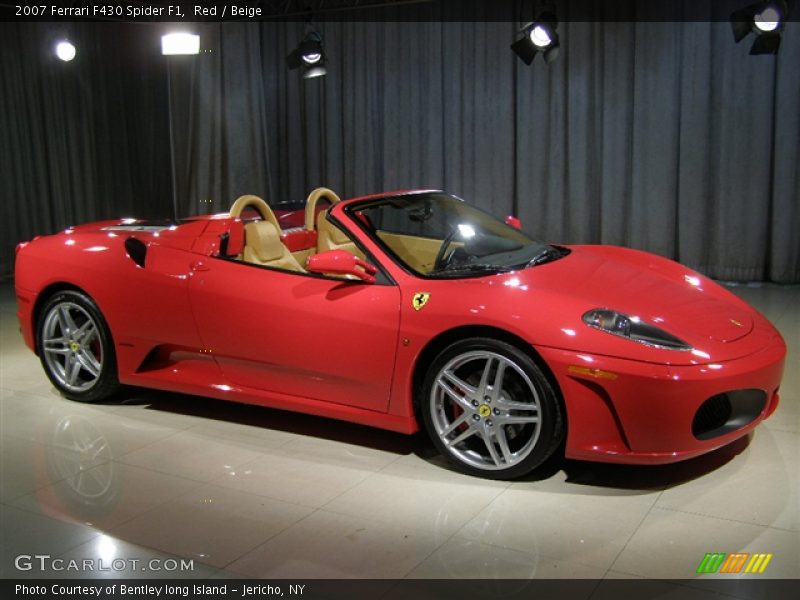2007 Ferrari F430 Spider F1, Red/Beige, Front Right - 2007 Ferrari F430 Spider F1