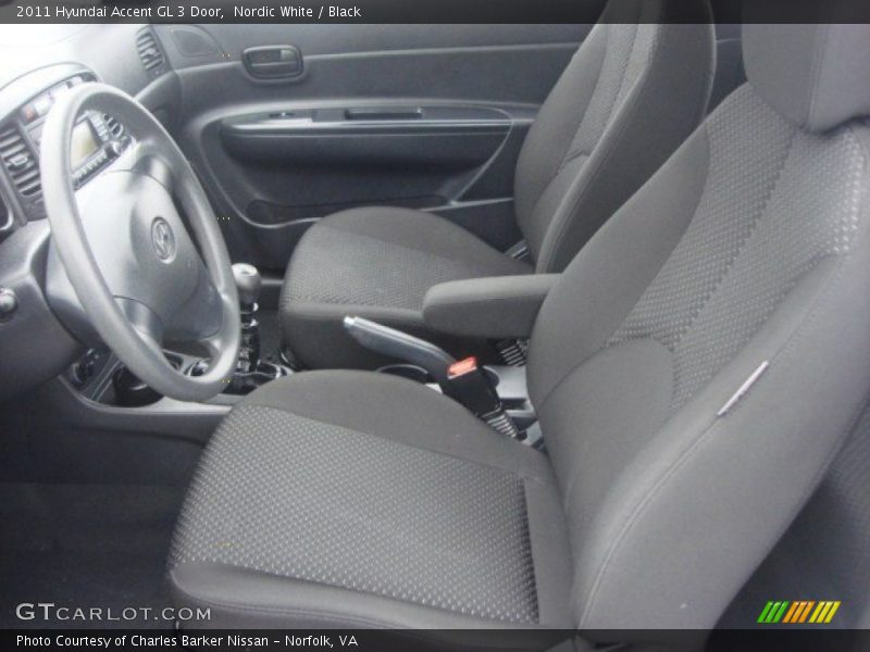 Nordic White / Black 2011 Hyundai Accent GL 3 Door