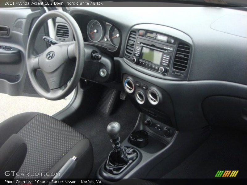 Nordic White / Black 2011 Hyundai Accent GL 3 Door