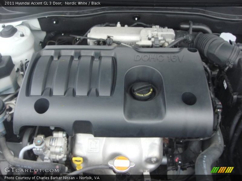  2011 Accent GL 3 Door Engine - 1.6 Liter DOHC 16-Valve VVT 4 Cylinder