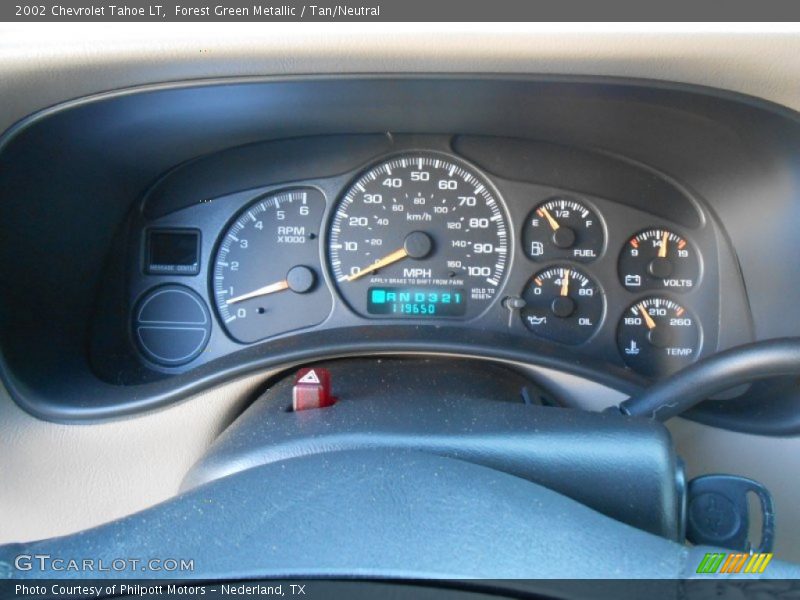 Forest Green Metallic / Tan/Neutral 2002 Chevrolet Tahoe LT