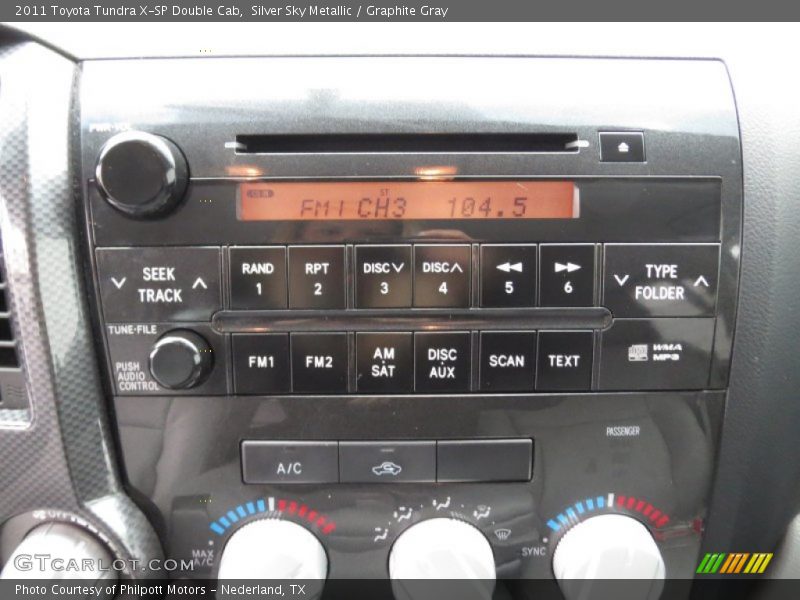 Controls of 2011 Tundra X-SP Double Cab