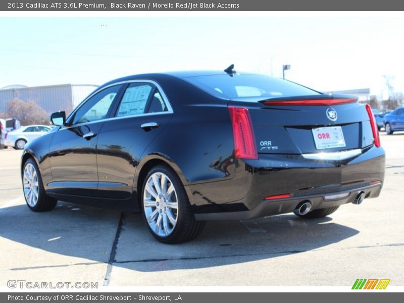 Black Raven / Morello Red/Jet Black Accents 2013 Cadillac ATS 3.6L Premium