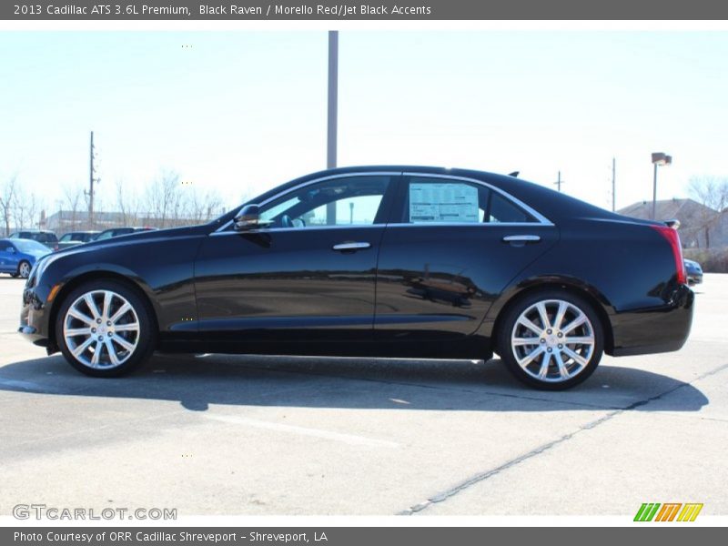 Black Raven / Morello Red/Jet Black Accents 2013 Cadillac ATS 3.6L Premium