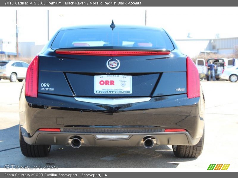 Black Raven / Morello Red/Jet Black Accents 2013 Cadillac ATS 3.6L Premium