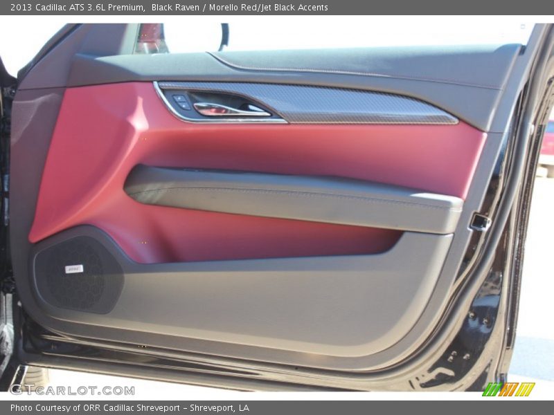 Black Raven / Morello Red/Jet Black Accents 2013 Cadillac ATS 3.6L Premium