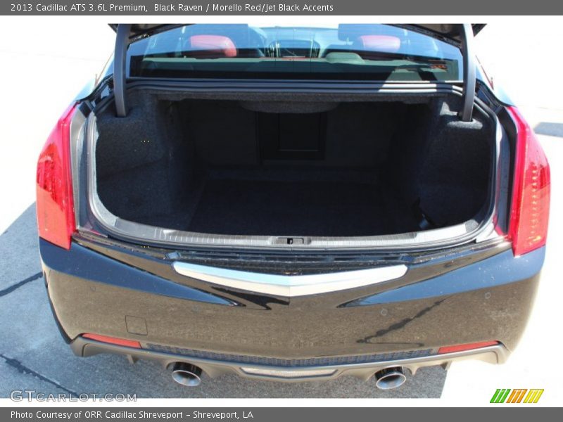 Black Raven / Morello Red/Jet Black Accents 2013 Cadillac ATS 3.6L Premium