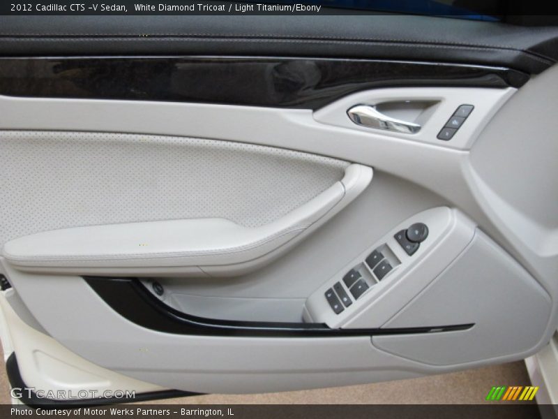 White Diamond Tricoat / Light Titanium/Ebony 2012 Cadillac CTS -V Sedan