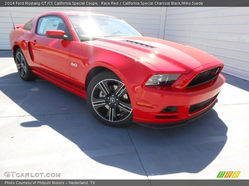 Race Red / California Special Charcoal Black/Miko Suede 2014 Ford Mustang GT/CS California Special Coupe