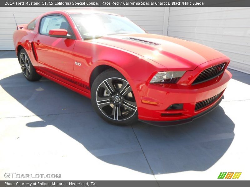 Race Red / California Special Charcoal Black/Miko Suede 2014 Ford Mustang GT/CS California Special Coupe