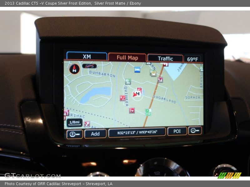 Navigation of 2013 CTS -V Coupe Silver Frost Edition