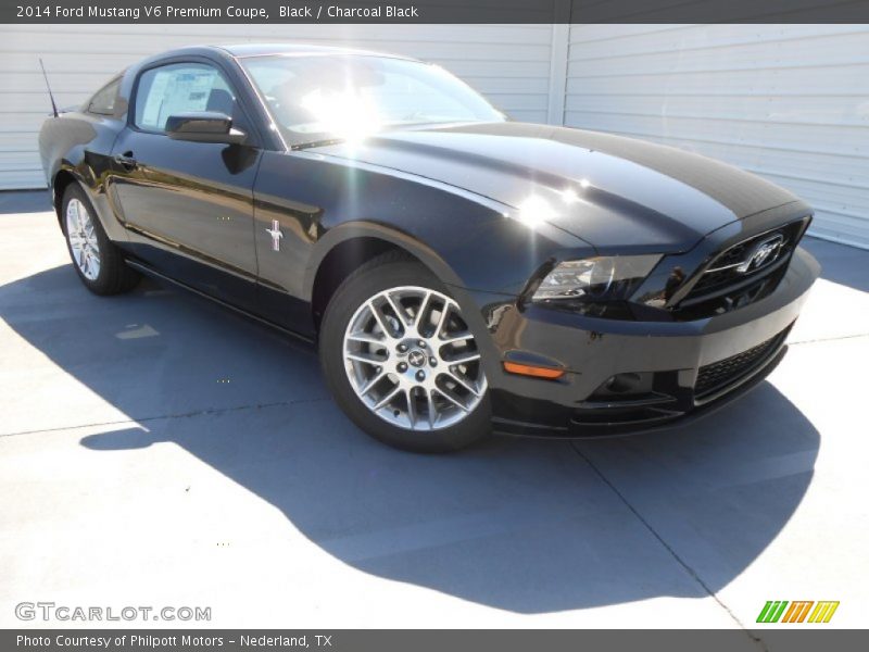 Black / Charcoal Black 2014 Ford Mustang V6 Premium Coupe