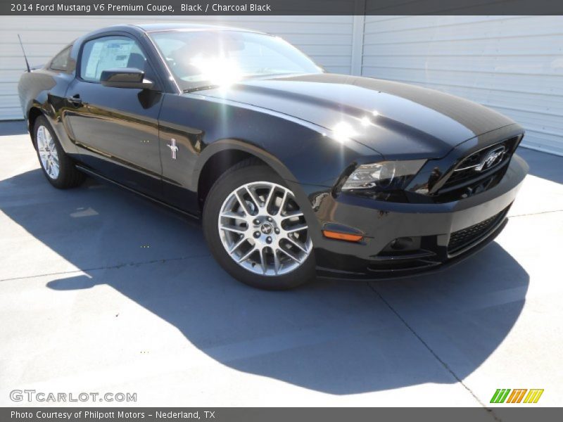 Black / Charcoal Black 2014 Ford Mustang V6 Premium Coupe
