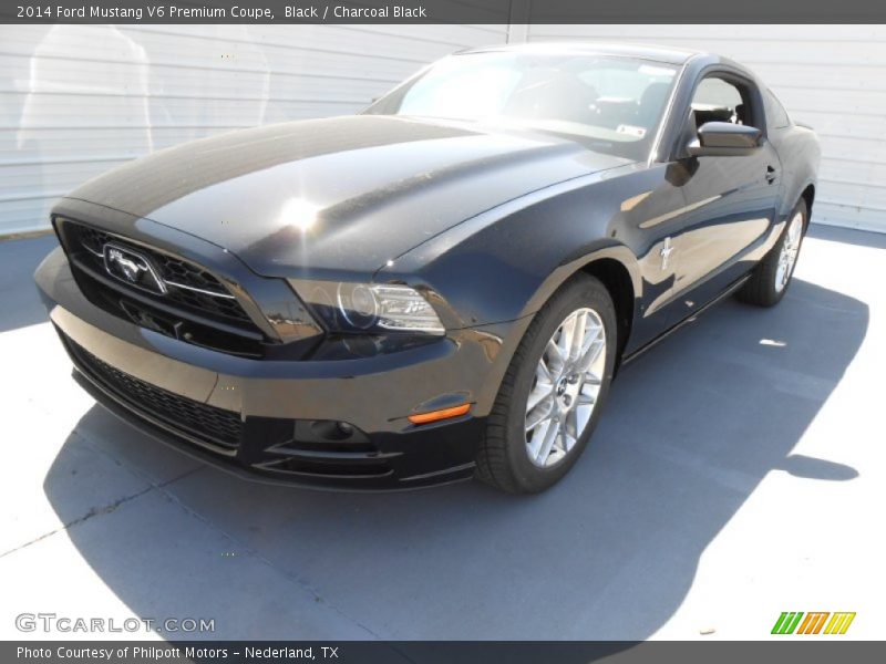 Black / Charcoal Black 2014 Ford Mustang V6 Premium Coupe