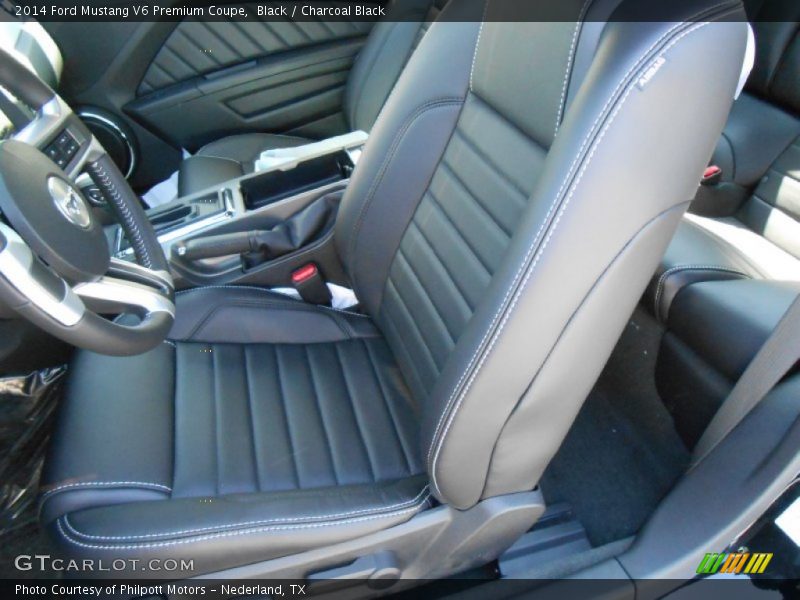 Front Seat of 2014 Mustang V6 Premium Coupe