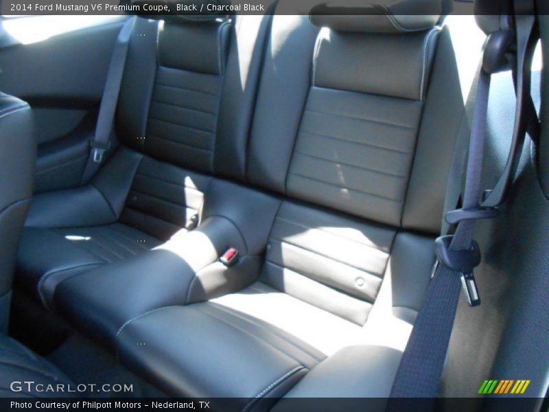 Rear Seat of 2014 Mustang V6 Premium Coupe