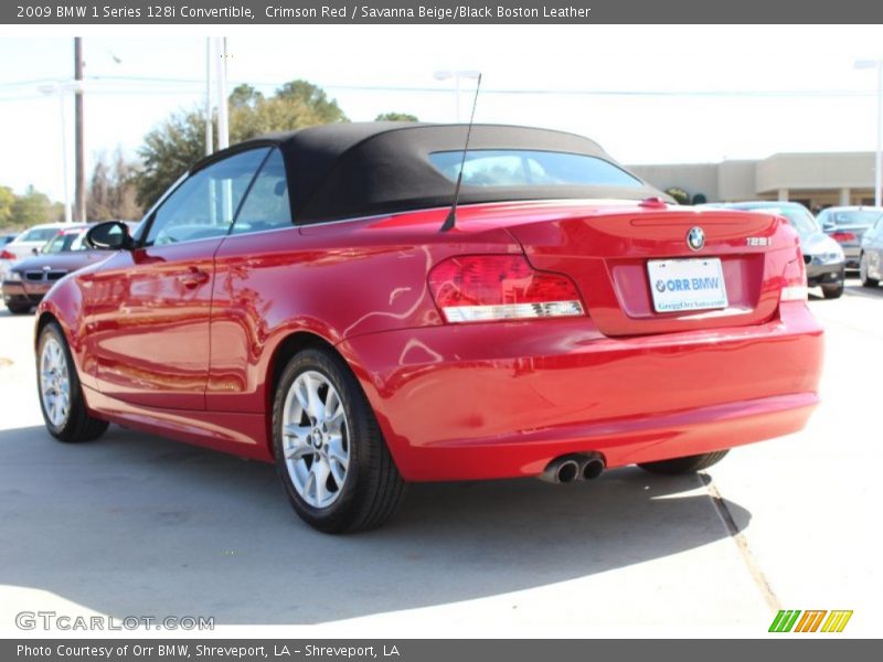 Crimson Red / Savanna Beige/Black Boston Leather 2009 BMW 1 Series 128i Convertible