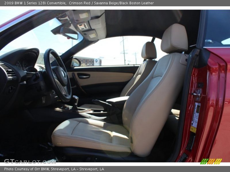 Crimson Red / Savanna Beige/Black Boston Leather 2009 BMW 1 Series 128i Convertible