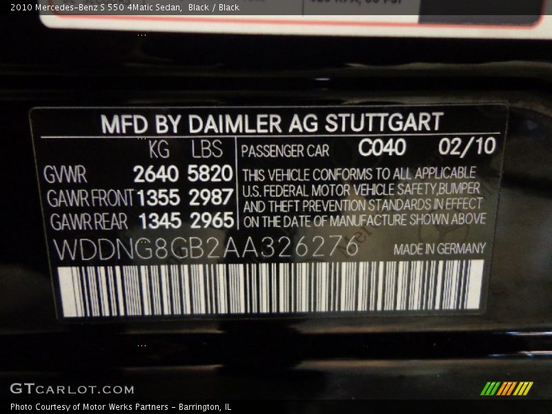 Black / Black 2010 Mercedes-Benz S 550 4Matic Sedan