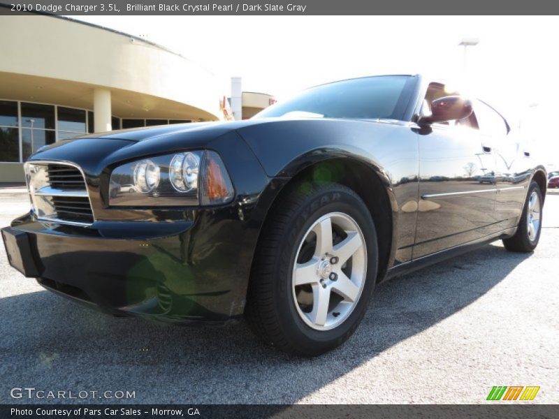 Brilliant Black Crystal Pearl / Dark Slate Gray 2010 Dodge Charger 3.5L