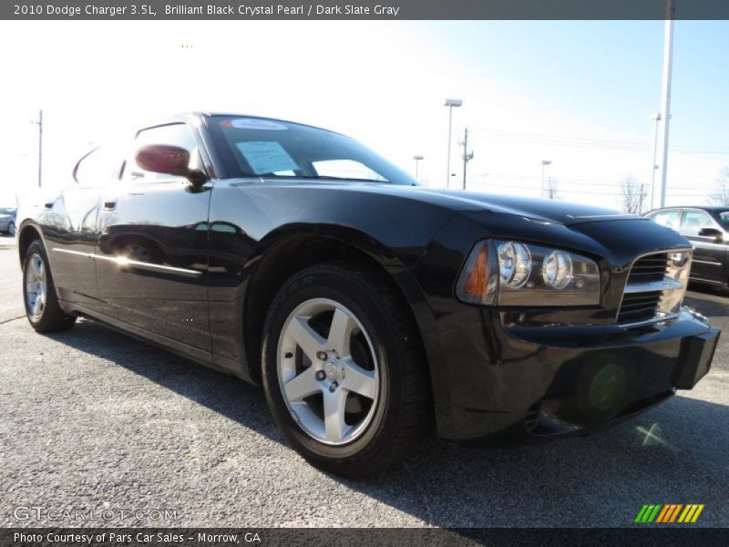 Brilliant Black Crystal Pearl / Dark Slate Gray 2010 Dodge Charger 3.5L