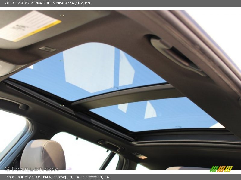 Sunroof of 2013 X3 xDrive 28i