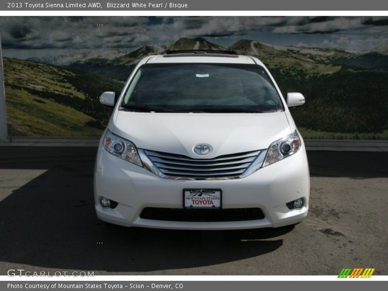 Blizzard White Pearl / Bisque 2013 Toyota Sienna Limited AWD