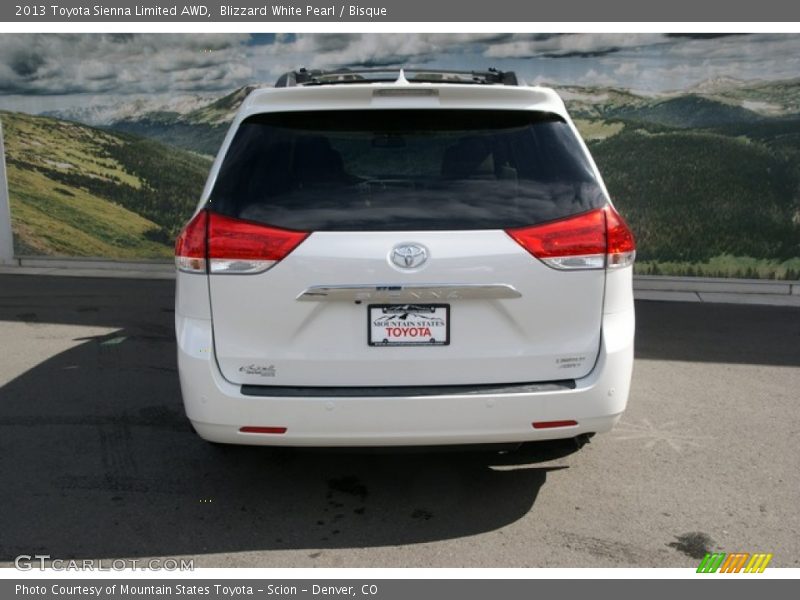 Blizzard White Pearl / Bisque 2013 Toyota Sienna Limited AWD