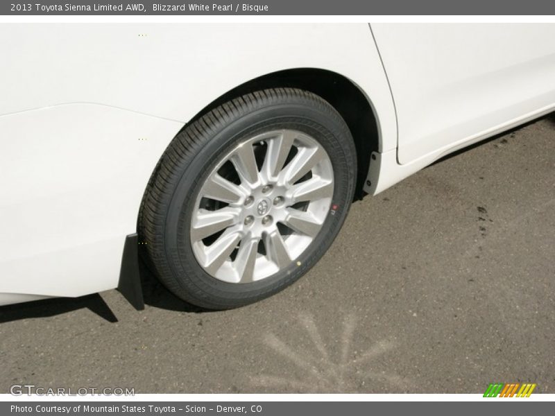 Blizzard White Pearl / Bisque 2013 Toyota Sienna Limited AWD