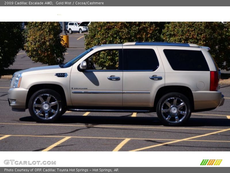 Gold Mist / Cocoa/Cashmere 2009 Cadillac Escalade AWD
