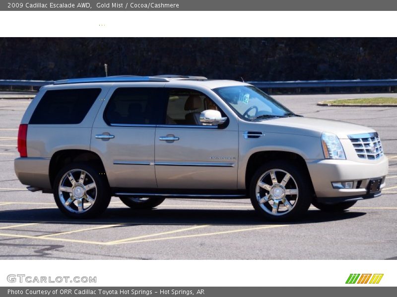 Gold Mist / Cocoa/Cashmere 2009 Cadillac Escalade AWD