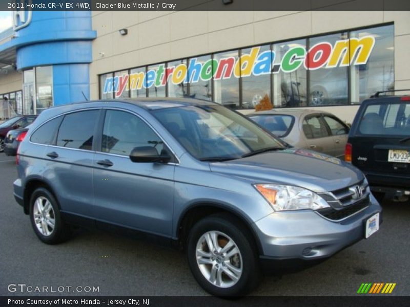Glacier Blue Metallic / Gray 2011 Honda CR-V EX 4WD