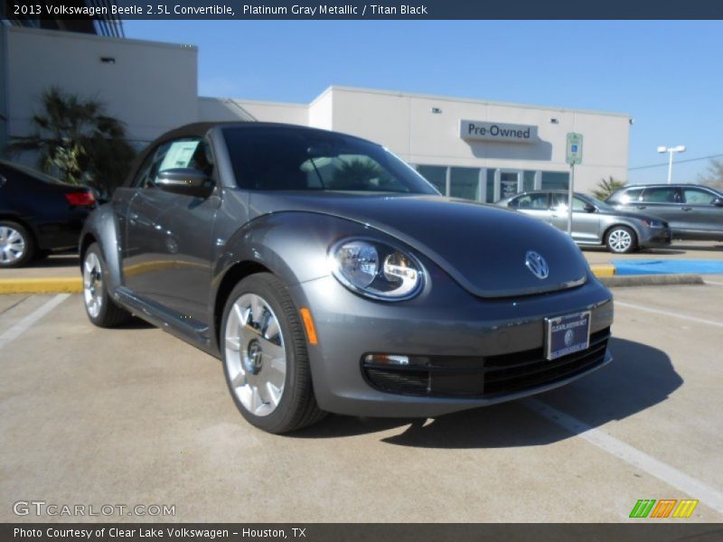 Platinum Gray Metallic / Titan Black 2013 Volkswagen Beetle 2.5L Convertible