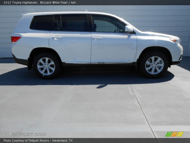 Blizzard White Pearl / Ash 2013 Toyota Highlander