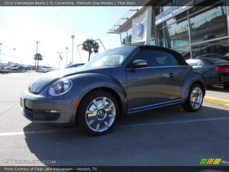 Platinum Gray Metallic / Titan Black 2013 Volkswagen Beetle 2.5L Convertible