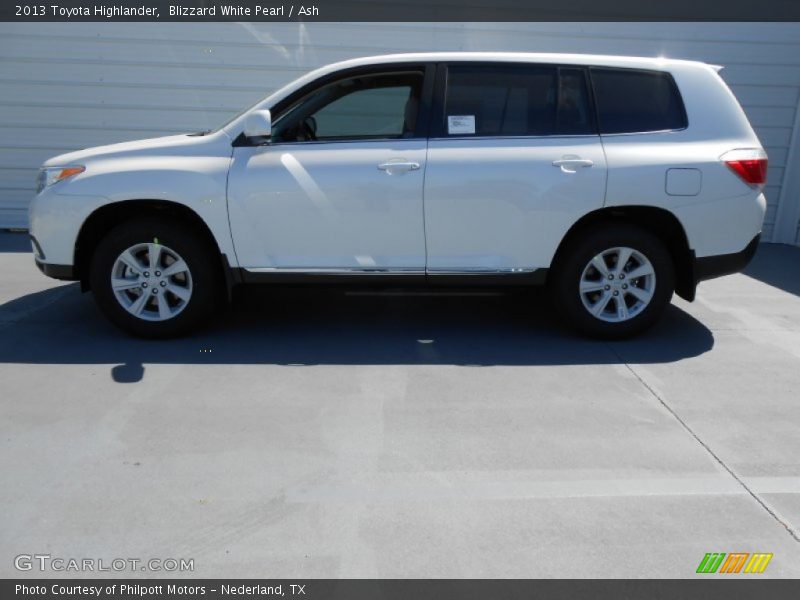 Blizzard White Pearl / Ash 2013 Toyota Highlander