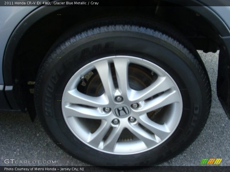 Glacier Blue Metallic / Gray 2011 Honda CR-V EX 4WD