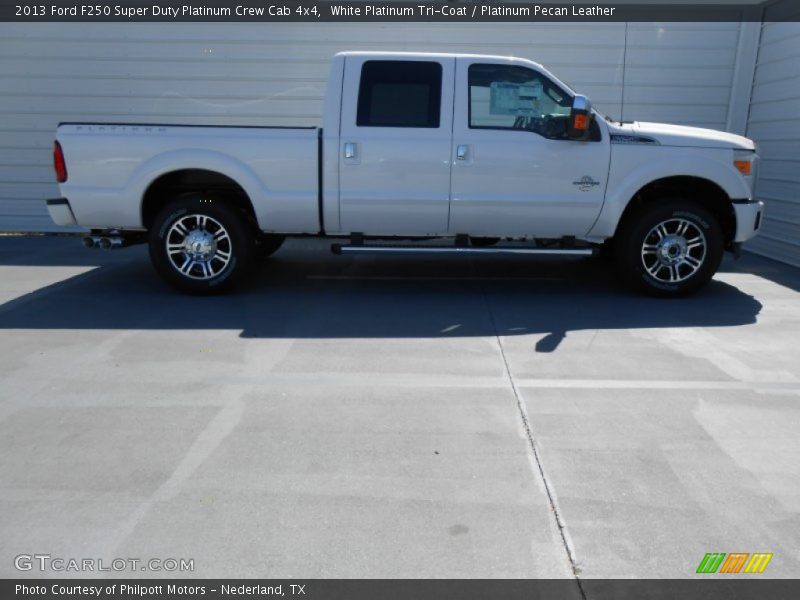 White Platinum Tri-Coat / Platinum Pecan Leather 2013 Ford F250 Super Duty Platinum Crew Cab 4x4