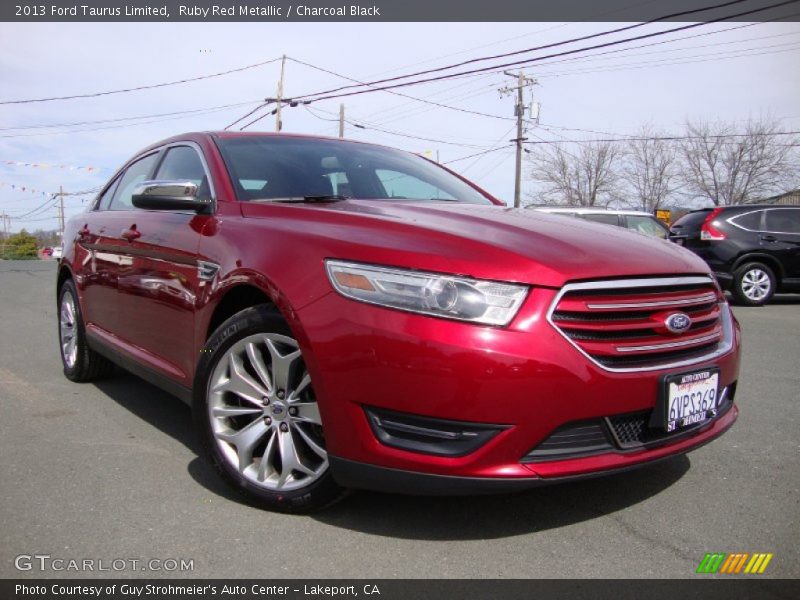 Ruby Red Metallic / Charcoal Black 2013 Ford Taurus Limited