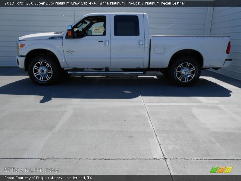 White Platinum Tri-Coat / Platinum Pecan Leather 2013 Ford F250 Super Duty Platinum Crew Cab 4x4