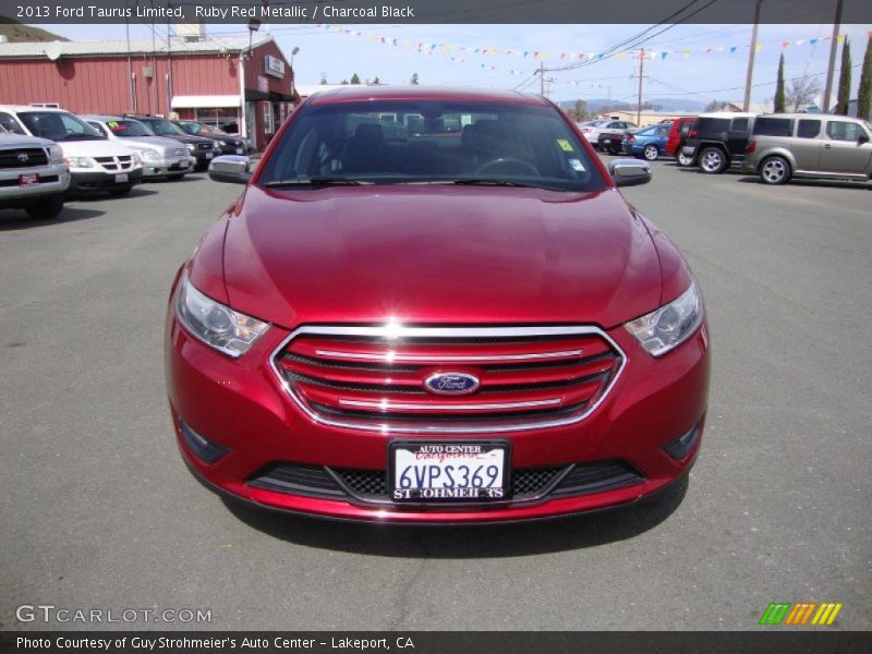 Ruby Red Metallic / Charcoal Black 2013 Ford Taurus Limited